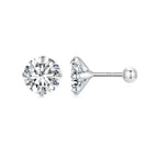 Zircon 925 Silver Earrings - Transparent