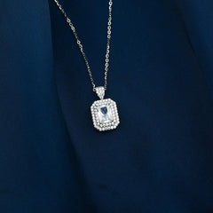 Zircon 925 Silver Necklace - Transparent - NECKLACES