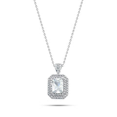 Zircon 925 Silver Necklace - Transparent - NECKLACES