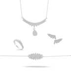 Zircon 925 Silver Set - Transparent / 7 - Sets