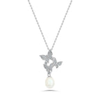 Zircon Butterflies 925 Silver Necklace - fathyibrahim