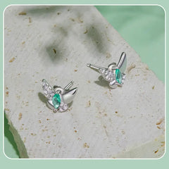 Zircon Butterfly 925 Silver Earring - Multi Color