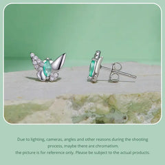 Zircon Butterfly 925 Silver Earring - Multi Color