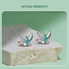 Zircon Butterfly 925 Silver Earring - Multi Color