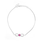 Zircon Infinity 925 Silver Bracelet - fathyibrahim