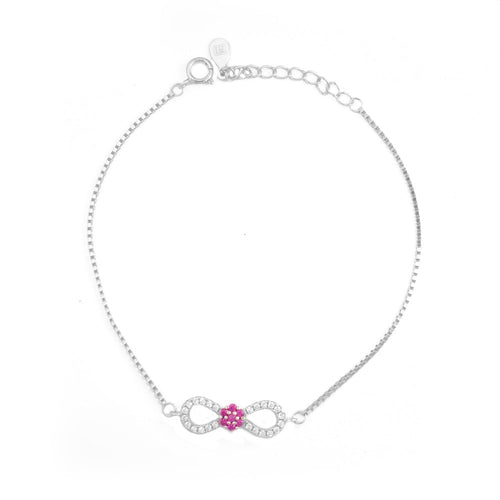 Zircon Infinity 925 Silver Bracelet - fathyibrahim
