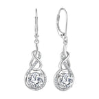Zircon Infinity 925 Silver Earrings - Transparent - Earrings