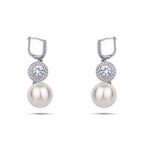 Zircon & Pearl 925 Silver Earring - fathyibrahim