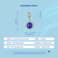 Zircon Sun Mood 925 Silver Charm - fathyibrahim